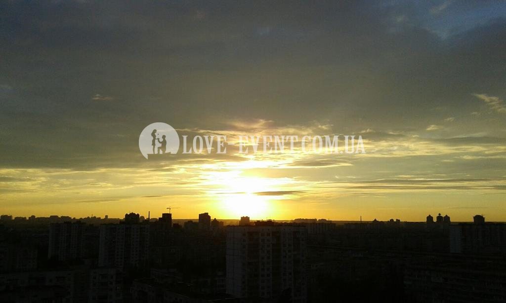 Фото Вид с крыши на закат